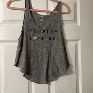 Victoria Secret Pink Puppies Love Me Tank Top Size Small